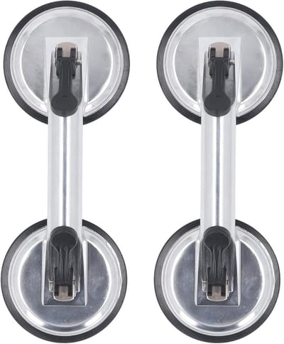 Glastrekker Dubbel Handvat - Zuignappen Plaat - Materiaal Heffen - 100 Kg Laadvermogen - 33 Cm Lengte