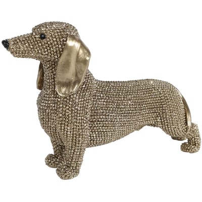 Sculptuur teckel 18,5x6x12cm