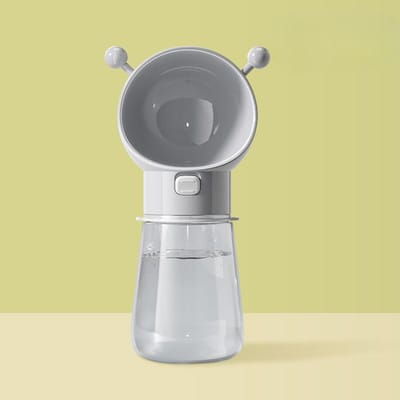 Uitstap Waterbeker voor Hond en Kat Draagbare Tumbler Hond Uitlaten Waterfles Drinkwater Voederbak Waterdispenser Huisdierbenodigdheden 12*8.5*23cm gray
