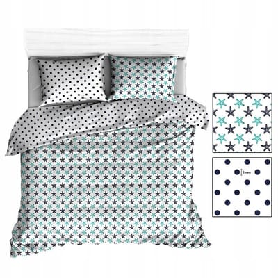 Katoen Kinderbeddengoed 100x135cm - Zee Sterren & Stippen