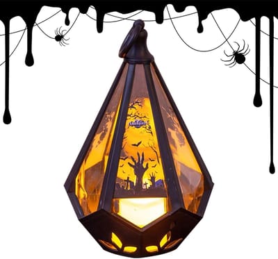 Halloween Decoratie - Spooklamp - Feestelijke Sfeer - Batterij Bediend - 16 cm Hoog - Demon Hand