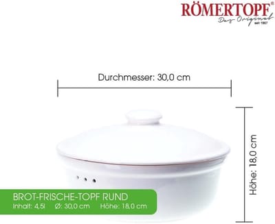 Ronde Broodpot van Keramiek Ø 30 cm - Ideaal voor Vers Broodbehoud