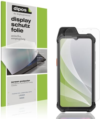 dipos – 4x Matte Beschermfolie geschikt voor UNIWA W888 | Krasbestendige & antireflecterende Screenprotector Ultra-Thin