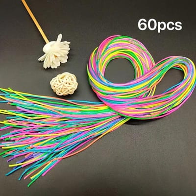60 stuks Gemengde Kleur Gevlochten Haar Touwen voor Kleurrijk Haar DIY Zoete Haar Touwen Haar Accessoires multi