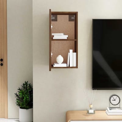 vidaXL - Tv-meubel - 30,5x30x60 - cm - bewerkt - hout - bruin - eikenkleur