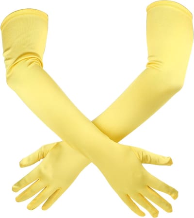 Lange satijnen operahandschoenen voor dames, 55 cm, rekbaar en elegant voor bruiloften, feesten en dansshows