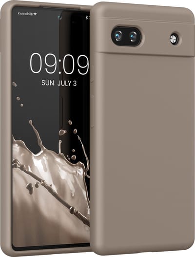 kwmobile telefoonhoesje geschikt voor Google Pixel 6a - Hoesje met siliconen coating - Smartphone case in taupe
