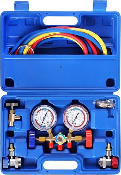 Universele 3-weg Manifold Manometer Set voor Airco en HVAC Koelmiddel
