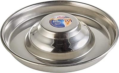 Voerring Roestvrij Staal - Hondenbak - Puppy Voeding - Antislip Bodem - 30 cm Diameter - Zilver