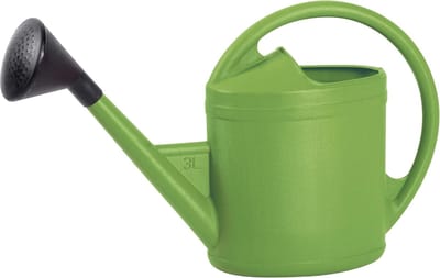 Ovale Gieter 3 Liter - Groen met Zwarte Appel - Perfect voor Tuinieren