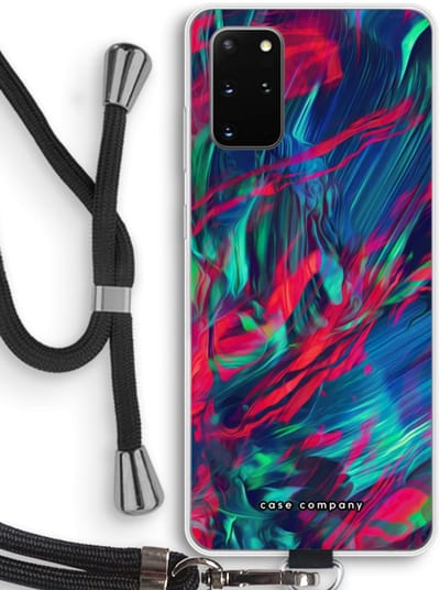 Case Company® - Hoesje met koord geschikt voor Samsung Galaxy S20 Plus hoesje met Koord - Pilgrims Of The Sea - Telefoonhoesje met Zwart Koord - Bescherming aan alle Kanten en Over de Schermrand