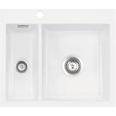 Systemceram Keradomo Mera 60 F sink for flush installation with manual override, incl. tap hole 559801-12