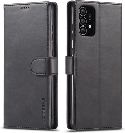 LC.IMEEKE Hoesje - Geschikt voor Samsung Galaxy A53 Hoesje - LC.IMEEKE Luxe Book Case - Zwart