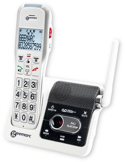 Geemarc Amplidect 595 U.L.E. draadloze telefoon – met antwoordapparaat – +50 dB versterking
