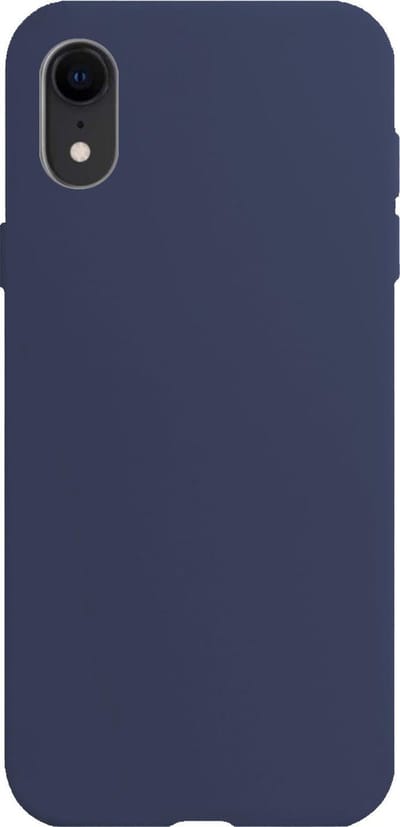 Hoes - Geschikt voor Apple iPhone XR - Sterk & Shockproof - Hoesje Cover - Siliconen Case - Donkerblauw