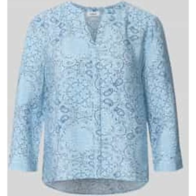 relaxed fit blouse met korte mouwen van viscosemix