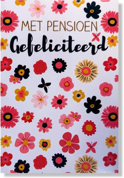 Gestopt met Werken - Pensioen Wenskaart - 12x17cm - Gevouwen kaart inclusief envelop - Pensioen / Stoppen met werken