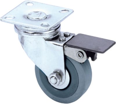Adam Hall 3703 draaiwiel 50 mm geremd, grijs wiel - Wiel