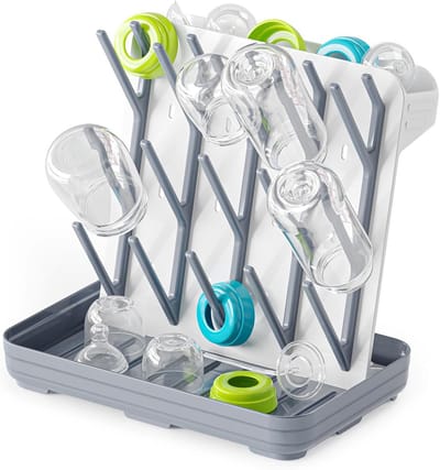 Flessen Droogrek - Flessenhouder Organizer - Babyflessen Drogen - 20 Haken Grote Capaciteit - 32 x 30 x 20 cm