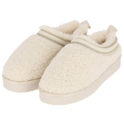 Dames sloffen - Mules Teddy - 37/38 / Whoolwhite