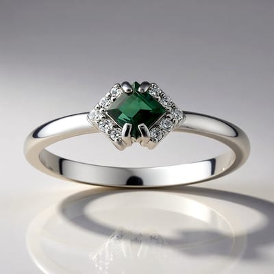 Cavill - Zilveren ring - 925 Sterling Zilver Platina Coating - Indigoliet 0,361 ct en 10 Zirkonen 0,114 ct - Elegante Blauwe Cocktailring voor Dames