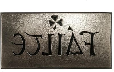 Bronzen Welkomstbord - Failte Plaque - Woondecoratie Ophangen - Handgemaakt in Ierland - 20x10 cm - Brons