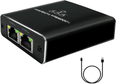 Netwerk Verdeler - Ethernet Adapter - Meerdere Apparaten - 1000Mbps Snelheid - 12.8 x 9.9 cm