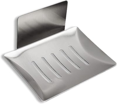 Zeepbakje - Zeephouder wand - Douche organiseren - Zelfklevend roestvrij staal - 12 x 85 cm - Zilver