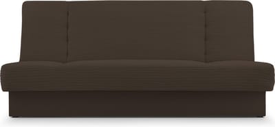 Zitsbank met slaapfunctie en opbergruimter, een bank voor de woonkamer, een slaapbank, Corduroy stof 192x92x85 cm - CYPRUS new - Bruin (Poso 06 + Kronos 06)