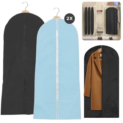 Cheqo® Kledinghoes - Kledinghoezen - Kledingzakken - Opbergzak Kleding - Ademend en Met Rits - Bescherming voor Jassen en Jurken