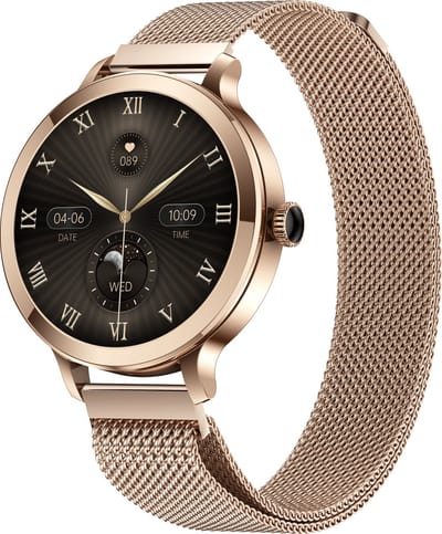 Evy24 Smartwatch Dames 38mm - Horloge Dames met AMOLED Display - Sporthorloge met Stappenteller - Hartslagmeter - Saturatiemeter - Bloeddrukmeter - Smartwatch Android en iPhone