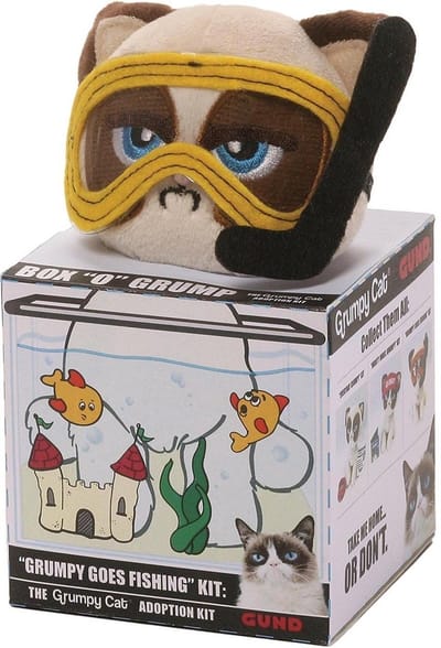 Grumpy Cat knuffel met Snorkel 13cm