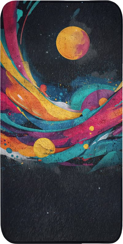 WC mat 60x120 cm - Antislip - Banen - Golven - Kleurrijk - Abstract - Toiletmat - Vloermat - Douchemat - Toilet tapijt - Toiletmatten