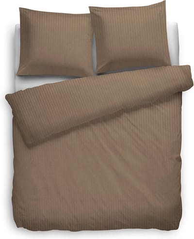 Heckett & Lane Satin Stripe Dekbedovertrek - Tweepersoons - 200x200/220 cm - Gold