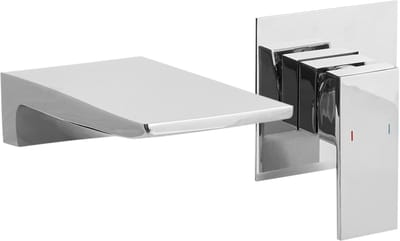 KARUAY - Wandgemonteerde mengkraan - Zilver - Messing