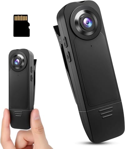 Mini Body Camera - Draagbare Camera Opname - Beveiliging en Opnames - Geen Wifi Nodig - 64 GB Geheugenkaart - Zwart