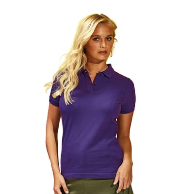Asquith & Fox Dames/dames Poloshirt met korte mouwen en effen mouwen (Paars)