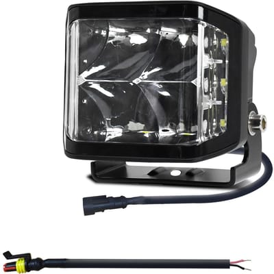 LED-werklamp 3-zijdig licht 6000K 100W rijlichten IP67 waterdichte spotlichten voor vrachtwagens, zwart