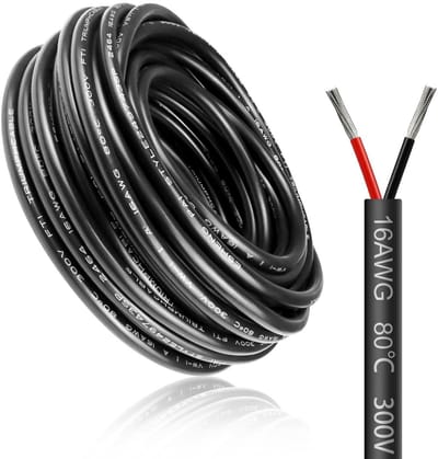 50 Meter 16 AWG 2-aderige Elektrische Draad voor Laagspanning en Elektronica