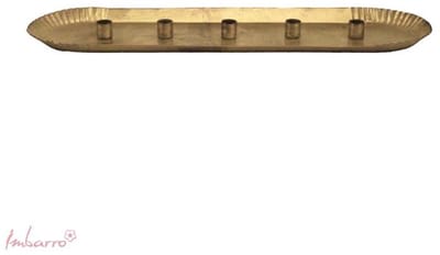 Imbarro - Kaarsenhouder - Metaal - Robuust Goudkleuring - 60x16.5cm - voor 5 kaarsen