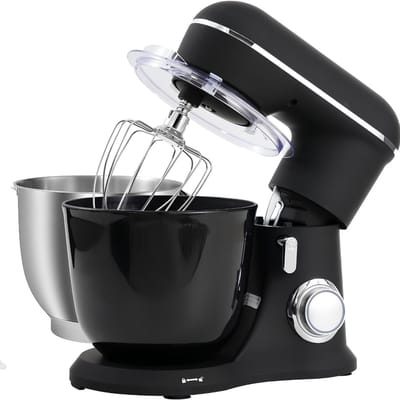 KAD® Deegmachine - Elektrische Deegmixer - Keukenmixer - Zwart - 35cm x 33cm x 22cm