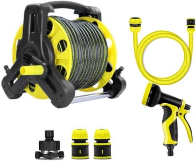 Slanghaspel Wandmontage - Waterslanghouder - Tuin Bewateren - Inklapbaar Ontwerp - 15 m slang - Stijl 2