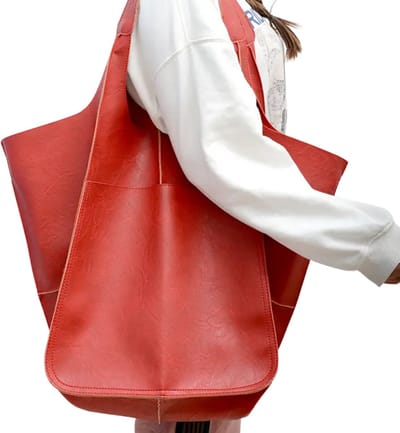Bovista Strandtas - Ibiza - Tas - Tote Bag - Shopper - Rood - Met Rits