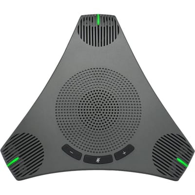 Aibecy USB-luidsprekertelefoon Conferentiemicrofoon Omnidirectionele computermicrofoon 360 graden stemopname met zwart