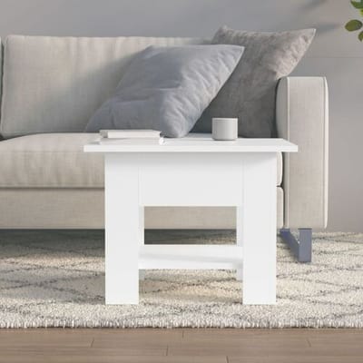 vidaXL - Salontafel - 55x55x42 - cm - bewerkt - hout - wit