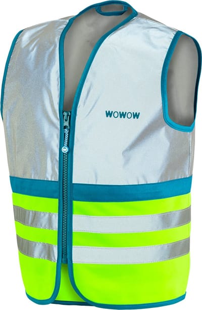WOWOW Fluohesje kind EN17353 - Wasabi Jacket full reflective groen S