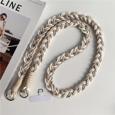 Trendy Afneembare Verstelbare Telefoon Lanyard - Ketting/Crossbody Strap voor Tas/Camera, Anti-Diefstal/Anti-Grijpen gray