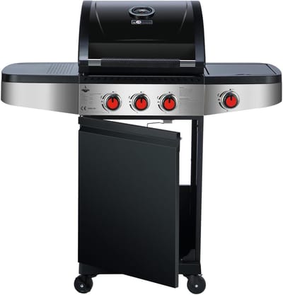 El Fuego Houston 3.1 - Gasbarbecue - Gas bbq - 3 branders - 1 zijbrander - Kleur zwart - Grilloppervlak 42x48 cm