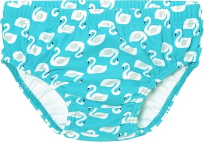 Playshoes - herbruikbare zwemluier voor meisjes - blauw zwanen  maat 62/68