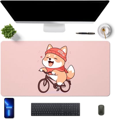 SnelShoppen - Desk Pad 60 x 30 cm - Grote Gaming Mouse Mat met Schattige Patronen - Niet-Slip Bureau Mat van Faux Leer - Perfect voor Thuis en Kantoor